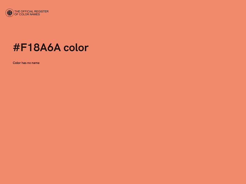#F18A6A color image