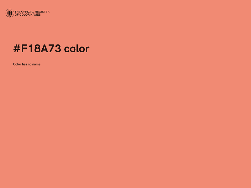 #F18A73 color image