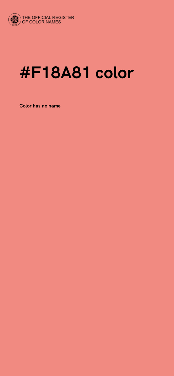 #F18A81 color image