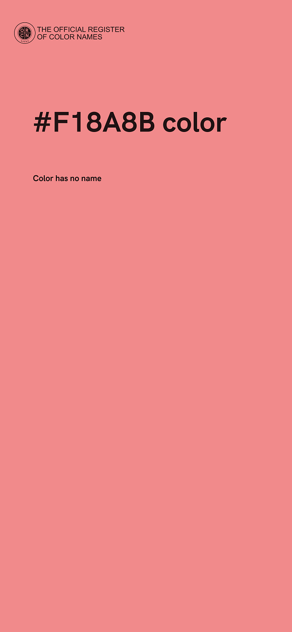#F18A8B color image