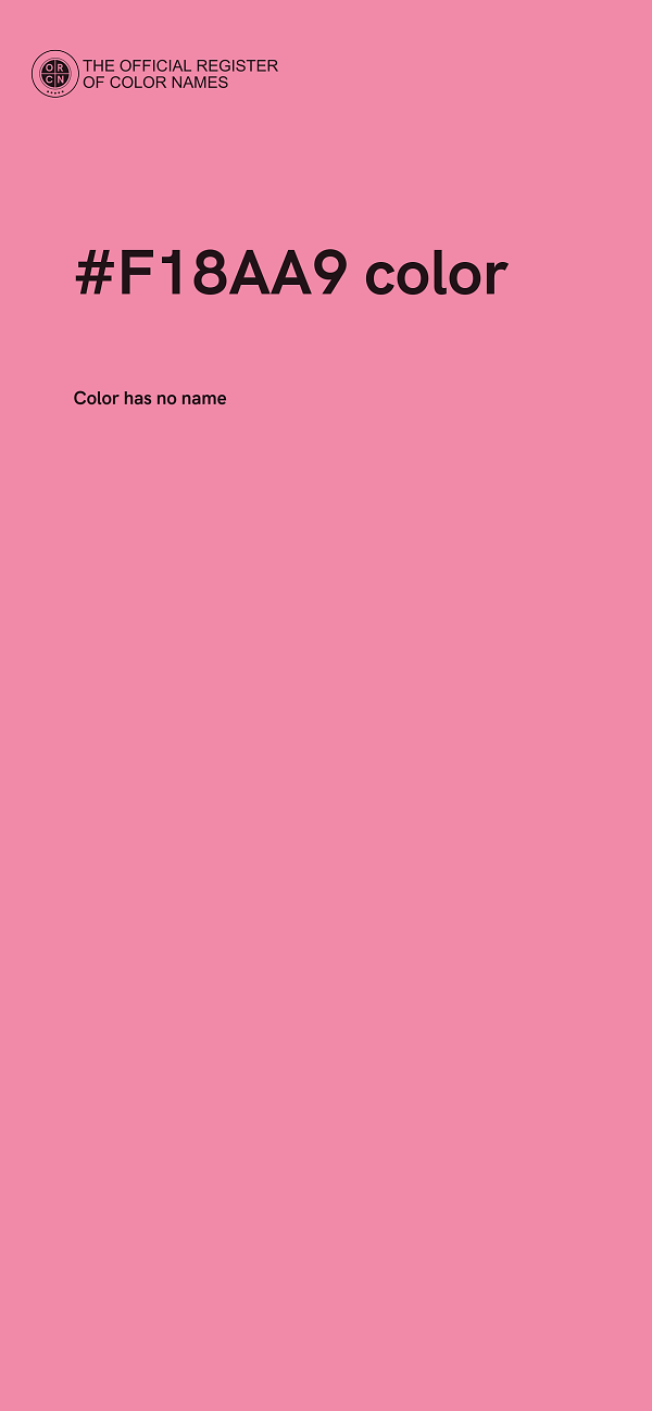 #F18AA9 color image