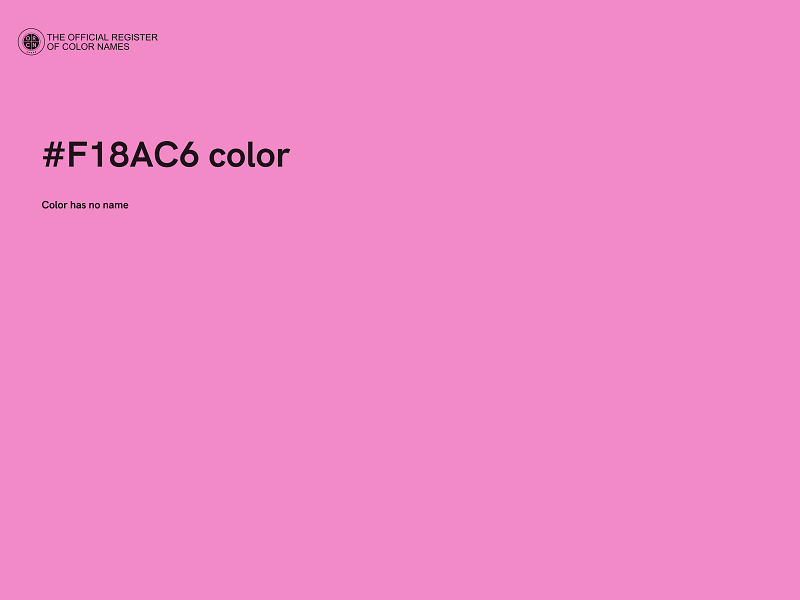 #F18AC6 color image