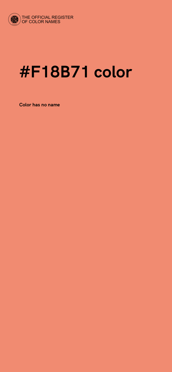#F18B71 color image