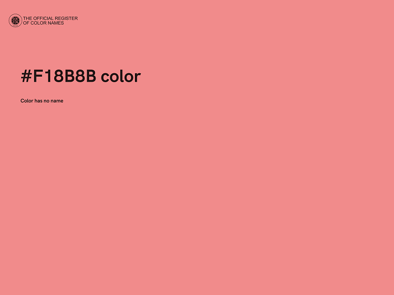 #F18B8B color image