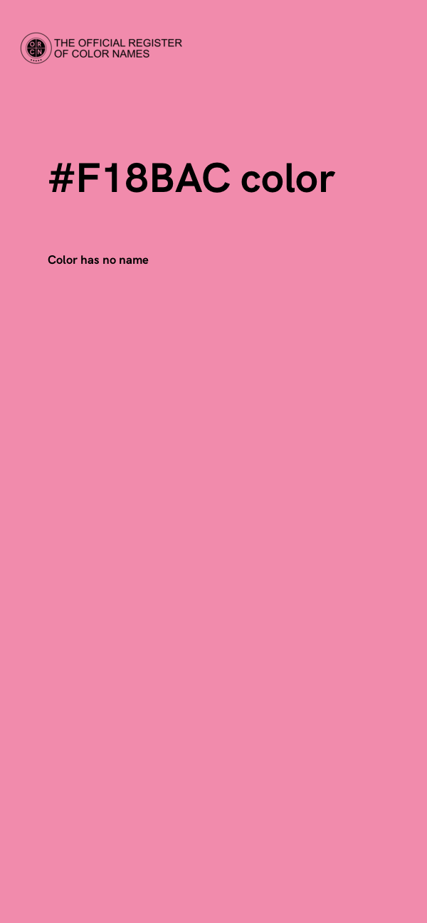 #F18BAC color image