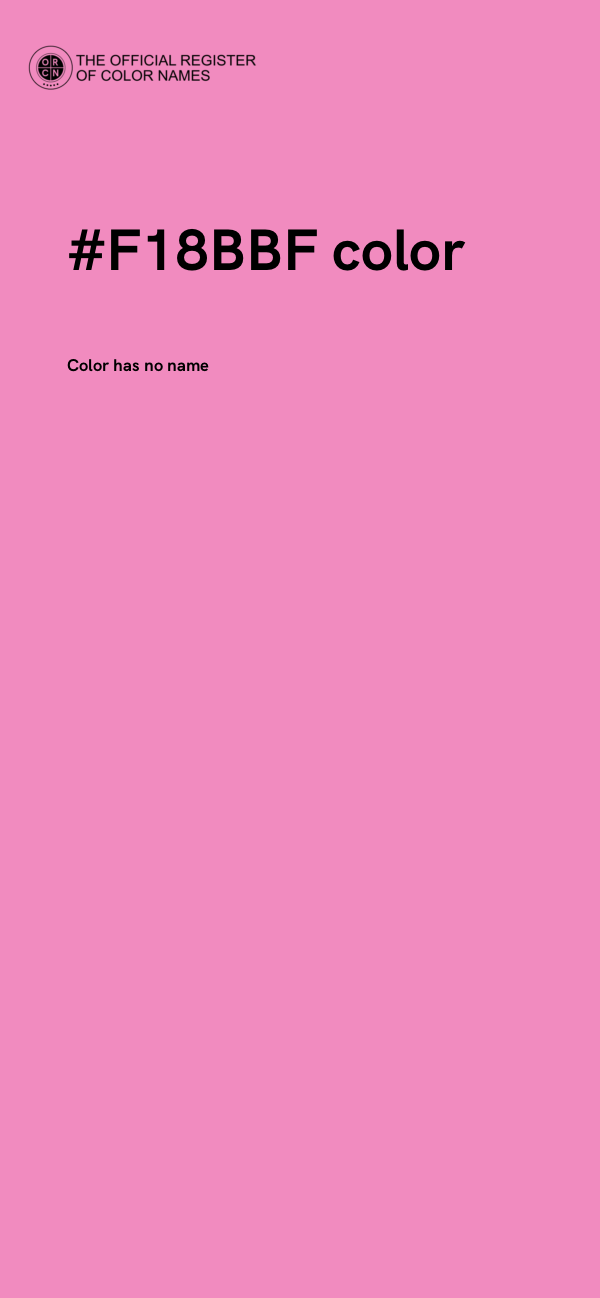 #F18BBF color image