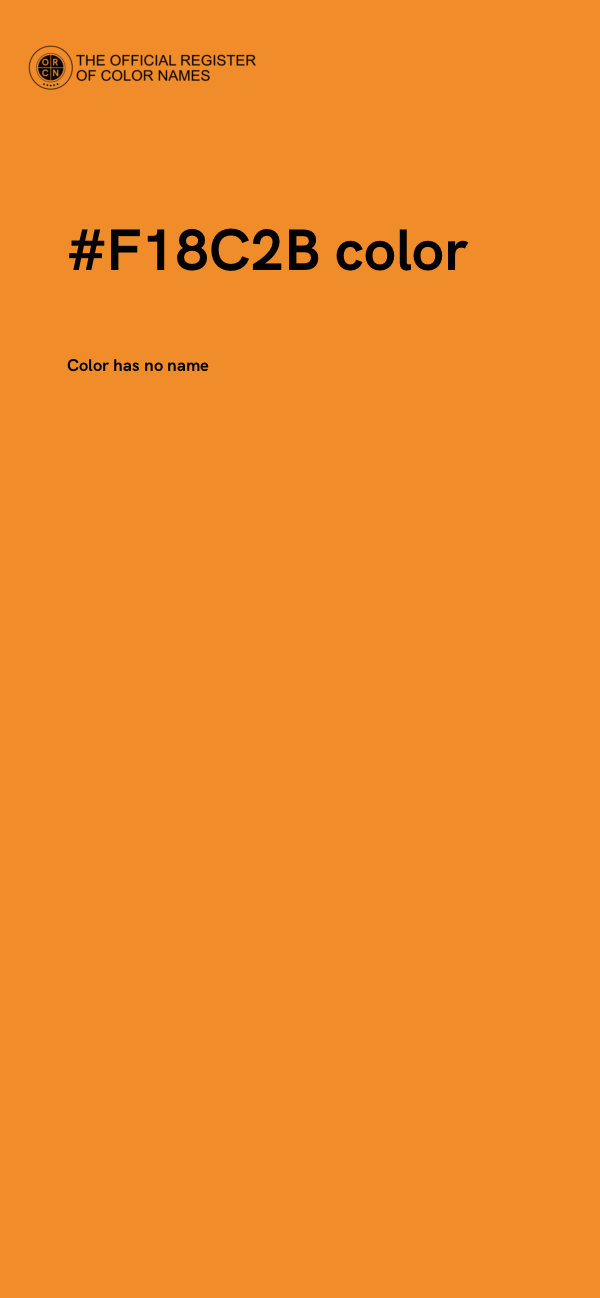 #F18C2B color image