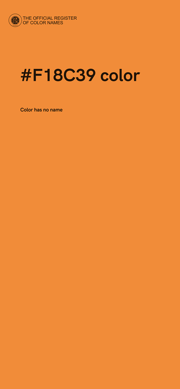 #F18C39 color image