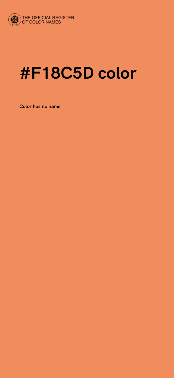 #F18C5D color image