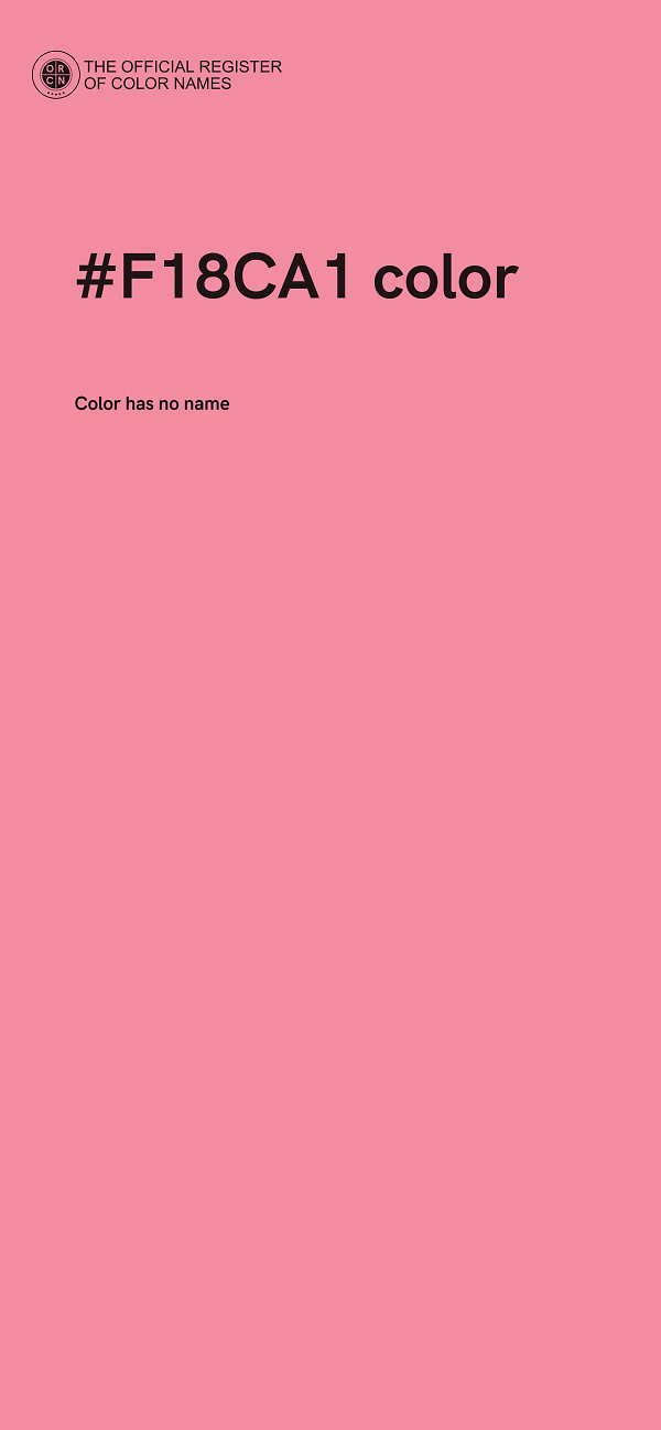 #F18CA1 color image