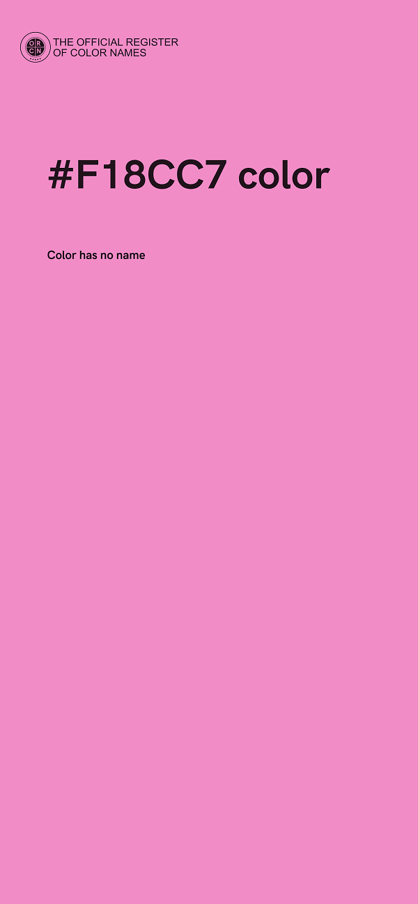 #F18CC7 color image