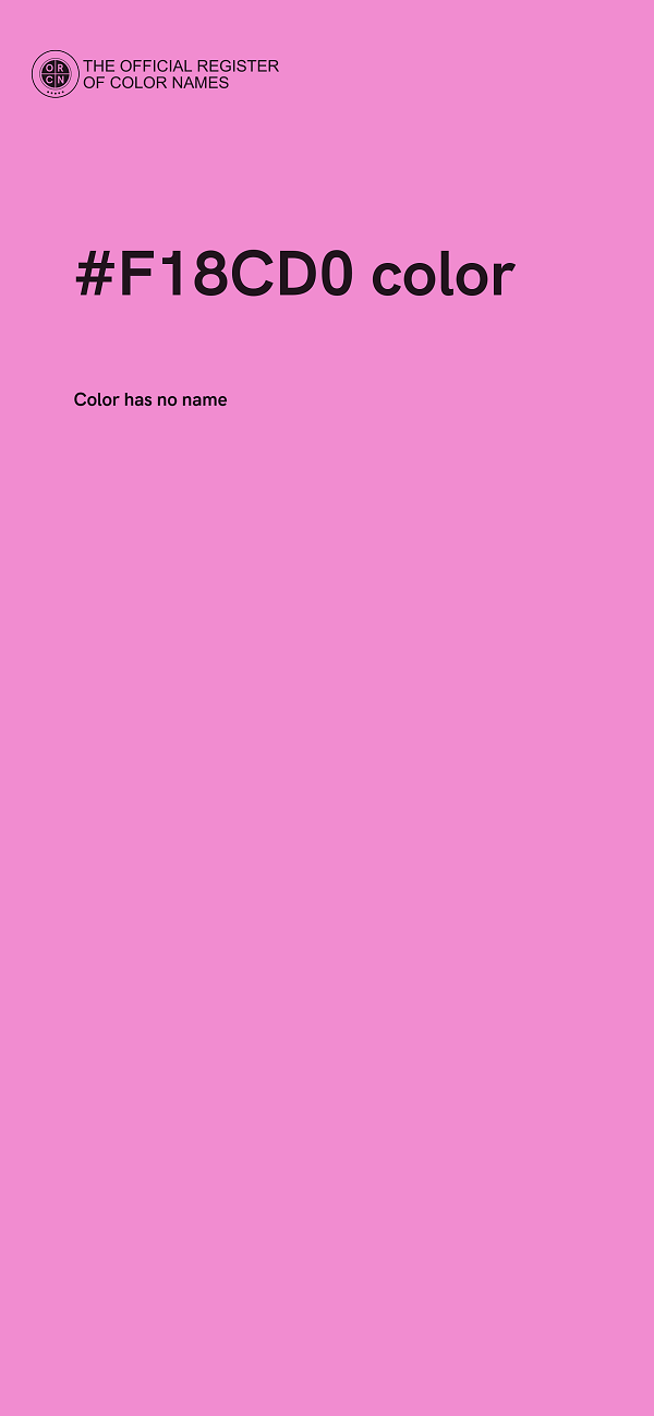 #F18CD0 color image
