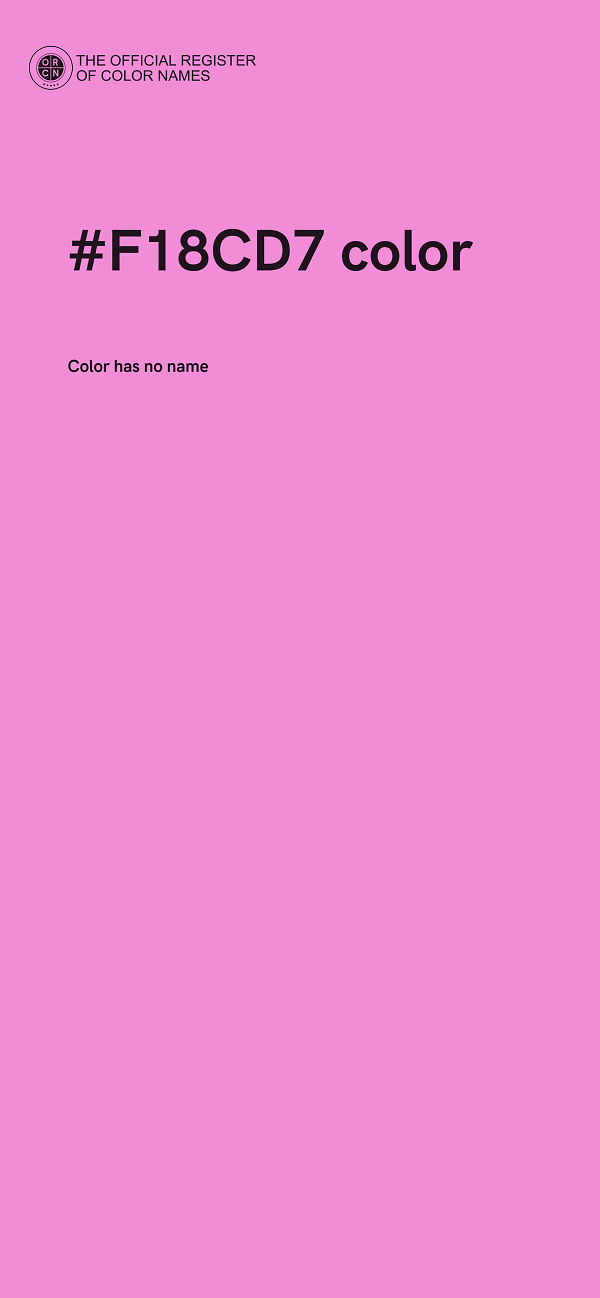 #F18CD7 color image