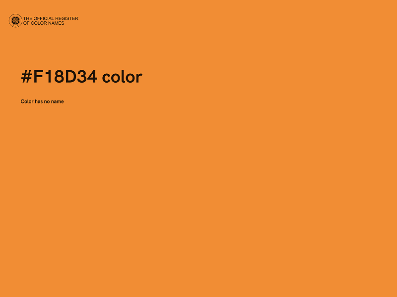 #F18D34 color image