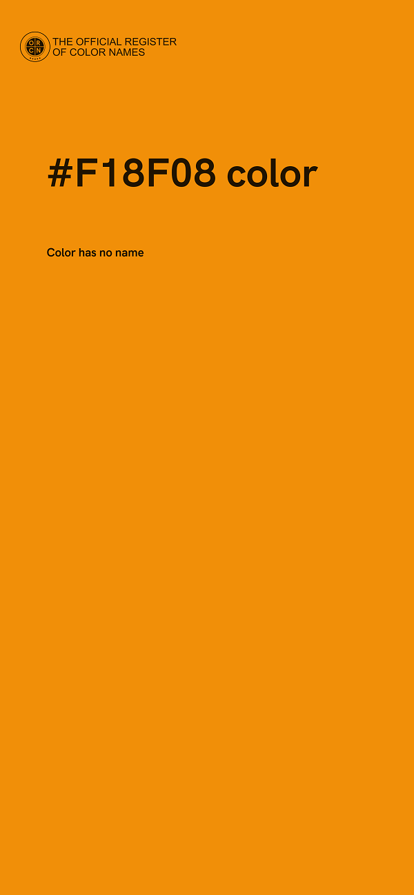 #F18F08 color image