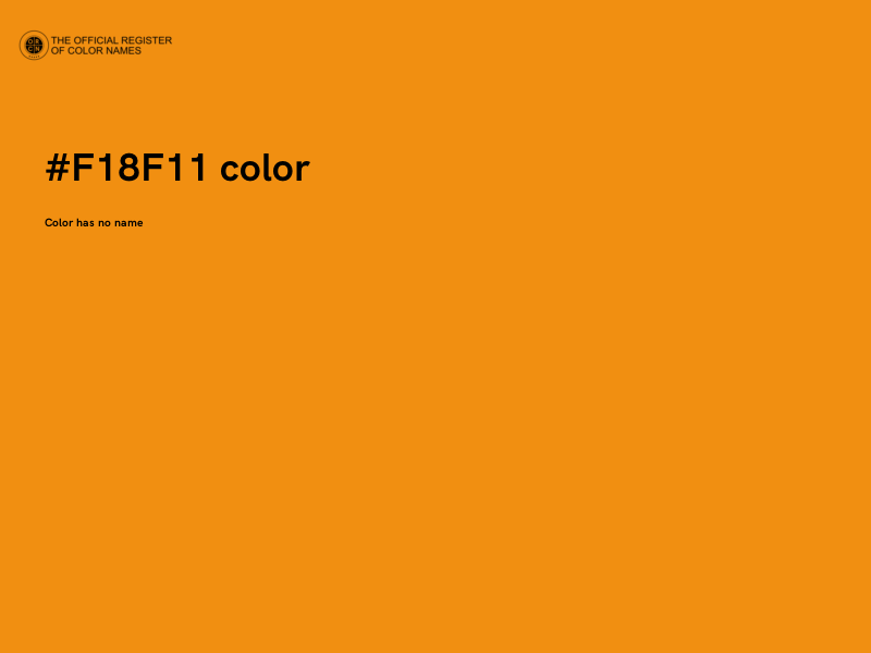 #F18F11 color image