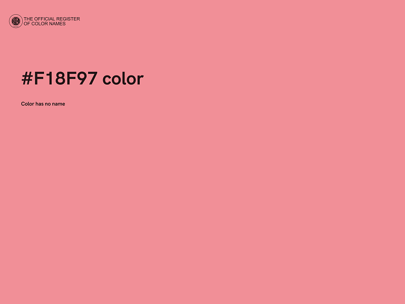 #F18F97 color image