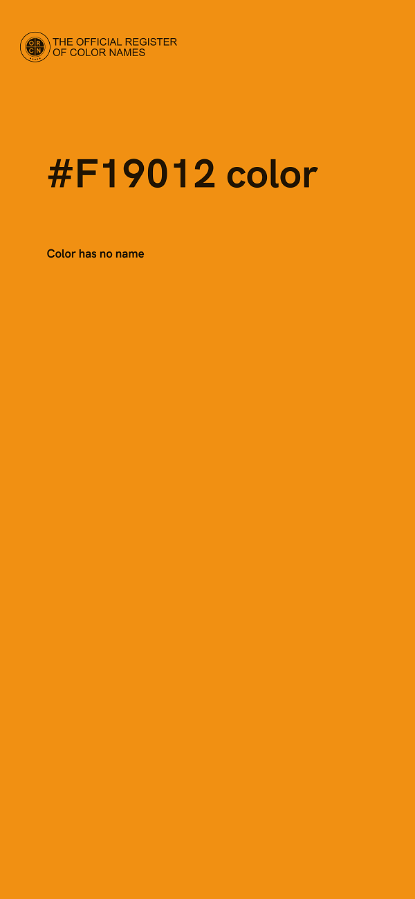 #F19012 color image
