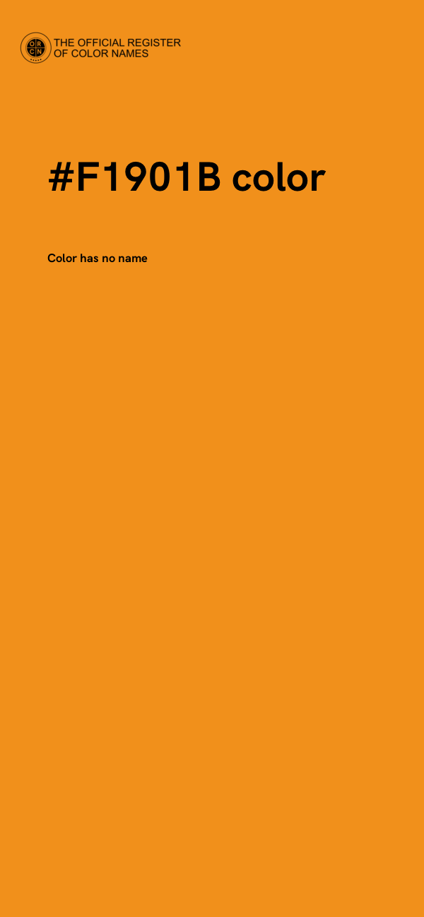 #F1901B color image