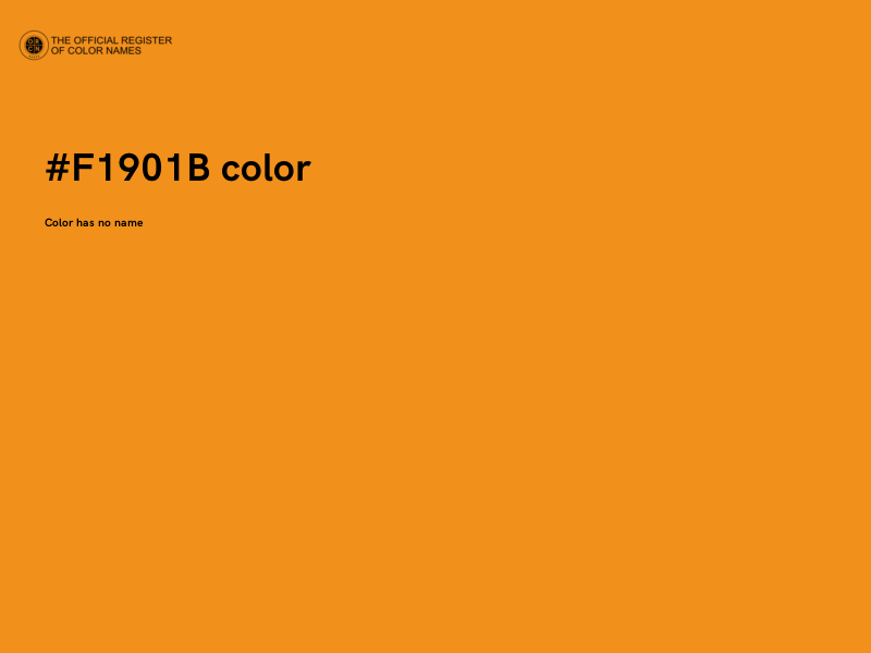 #F1901B color image