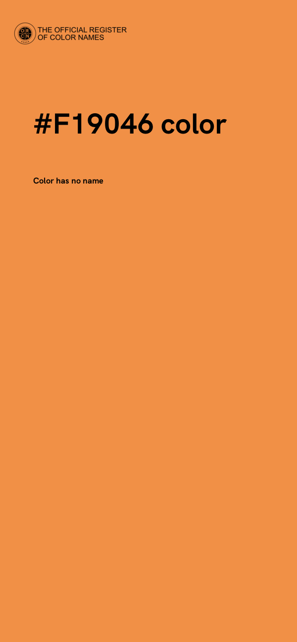 #F19046 color image