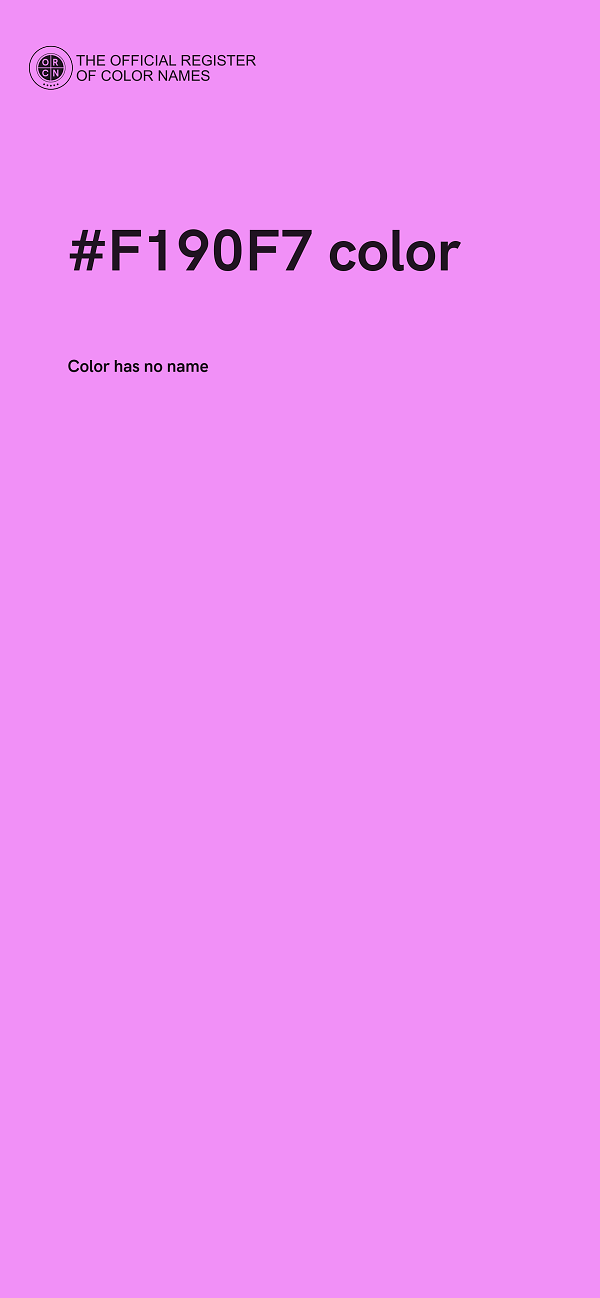 #F190F7 color image