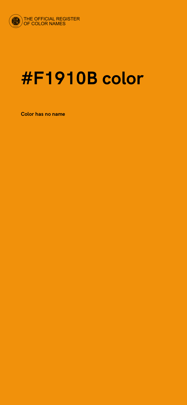 #F1910B color image