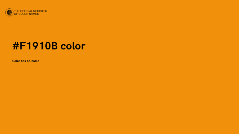 #F1910B color image