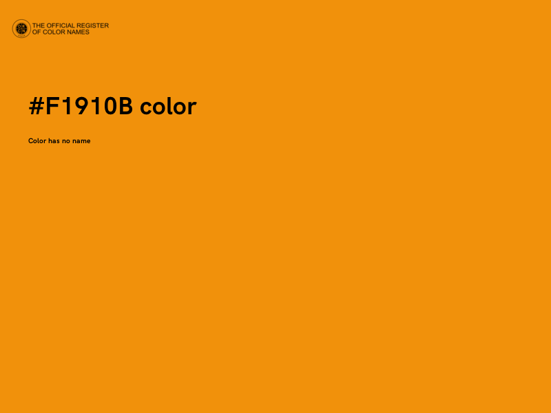 #F1910B color image
