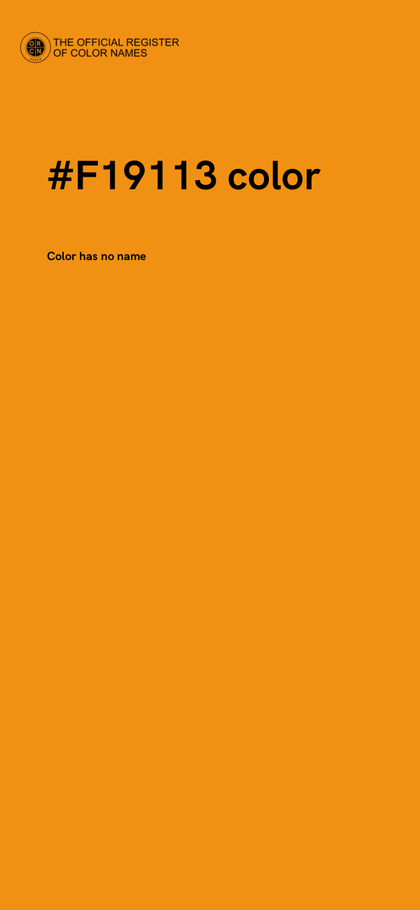 #F19113 color image