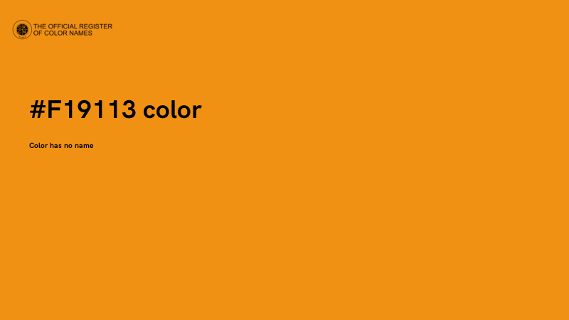 #F19113 color image