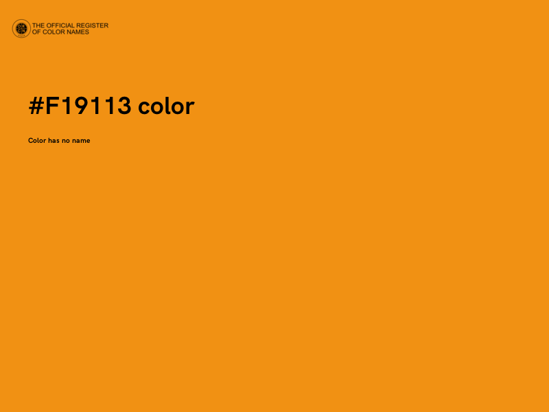 #F19113 color image