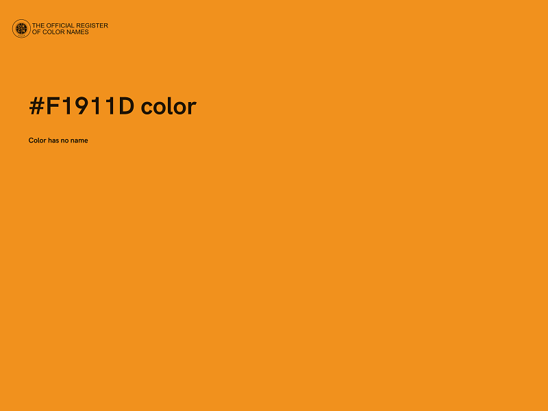 #F1911D color image