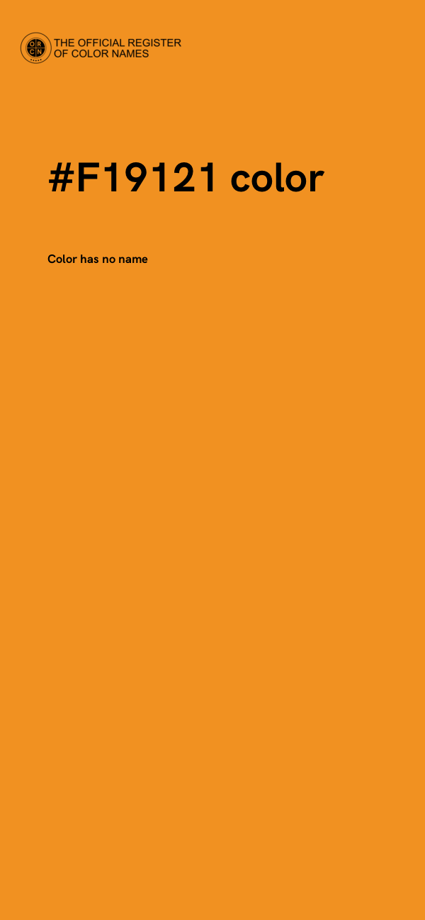 #F19121 color image