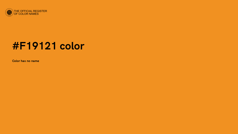 #F19121 color image