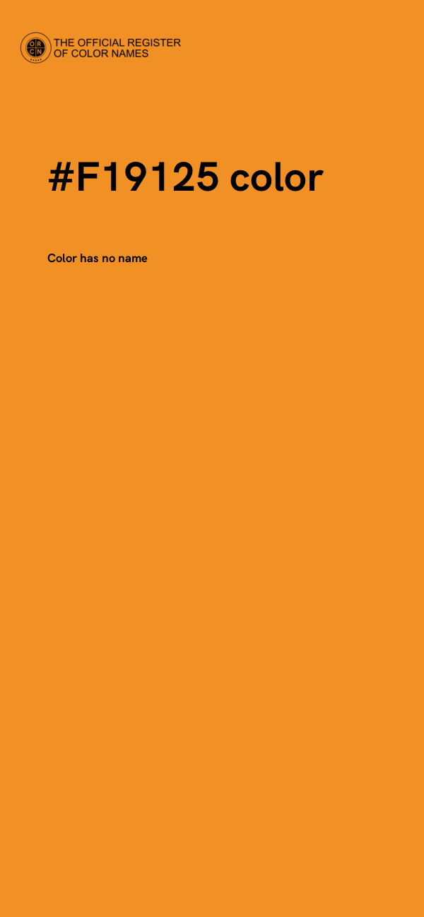 #F19125 color image