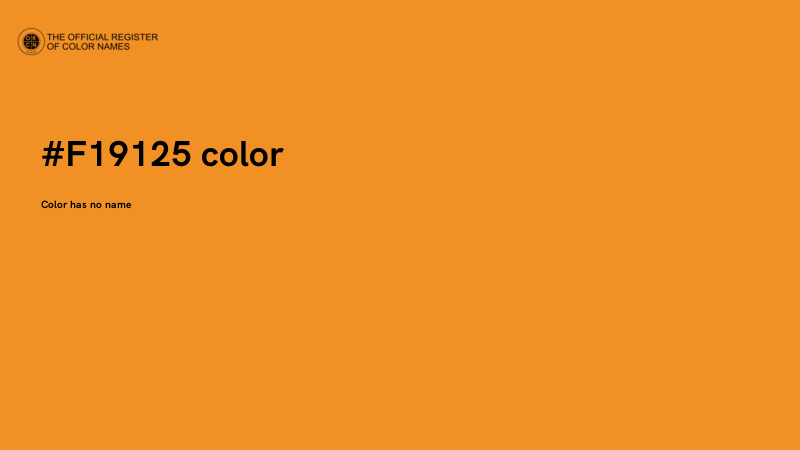 #F19125 color image
