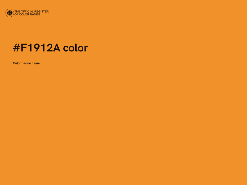 #F1912A color image