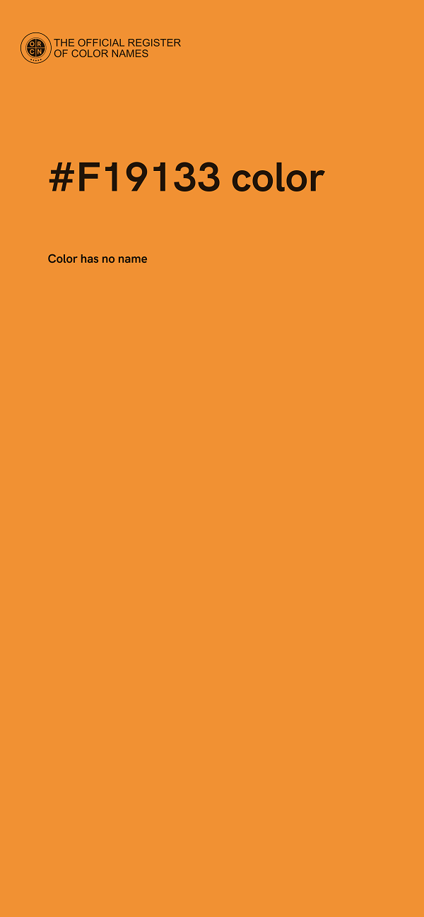 #F19133 color image