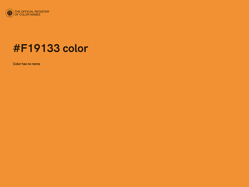 #F19133 color image