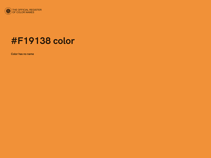 #F19138 color image