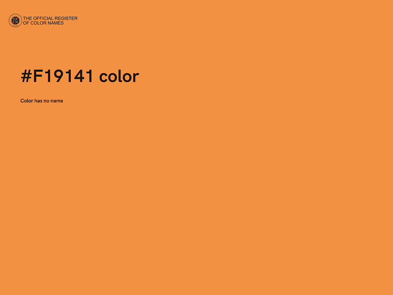 #F19141 color image