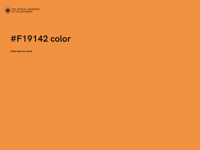 #F19142 color image