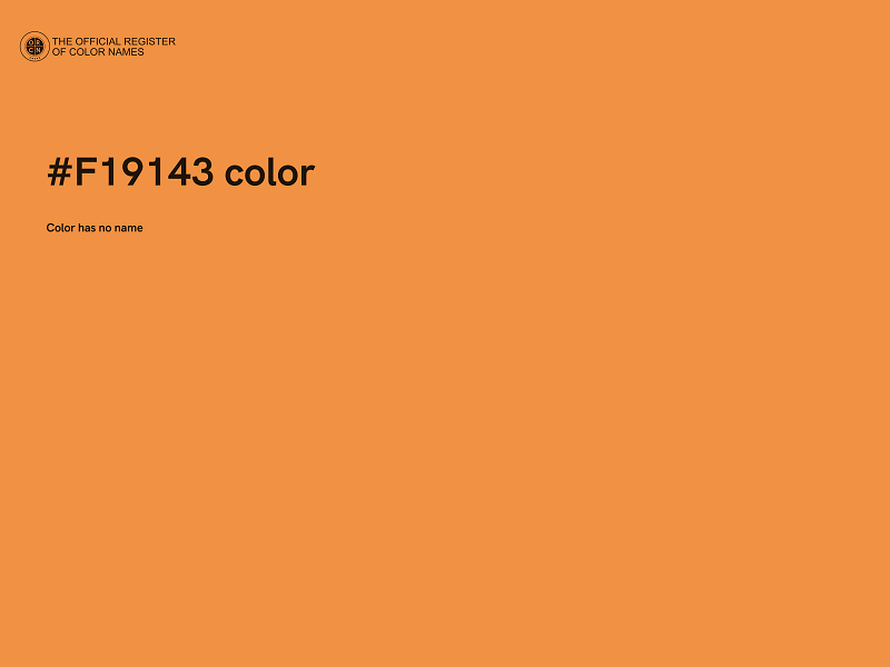 #F19143 color image