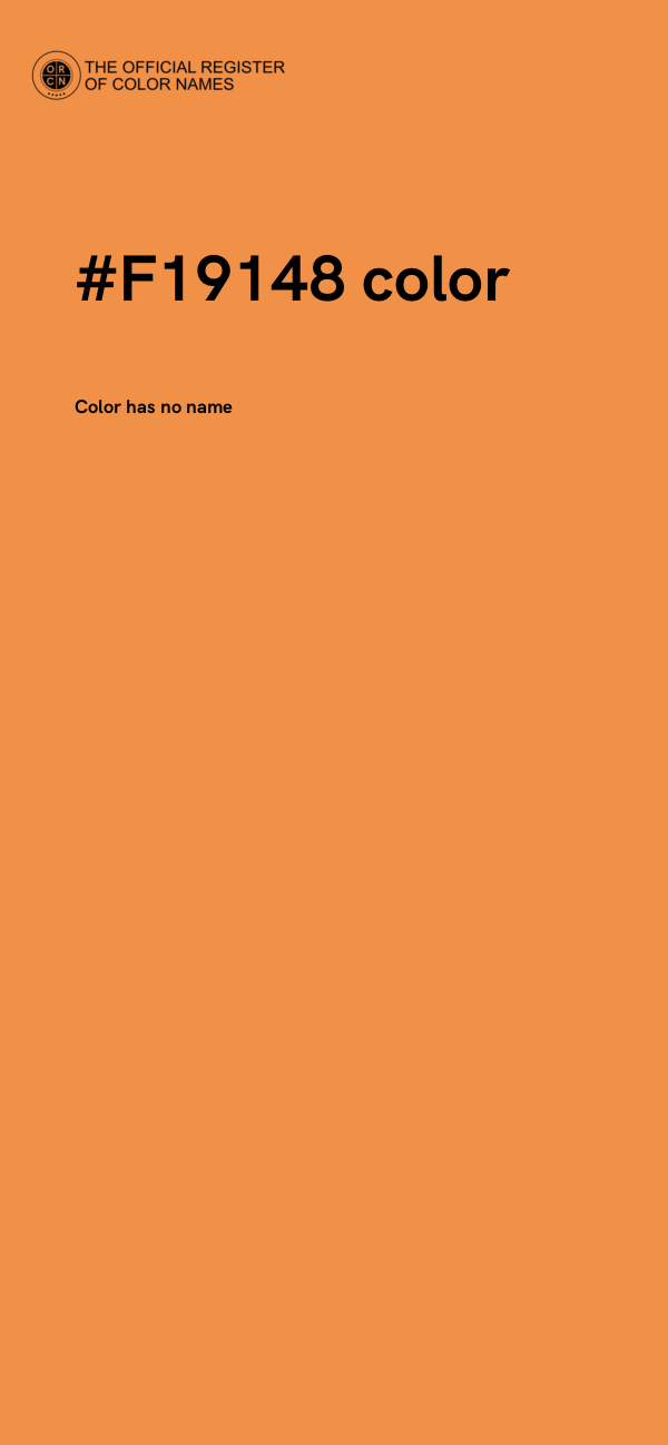 #F19148 color image