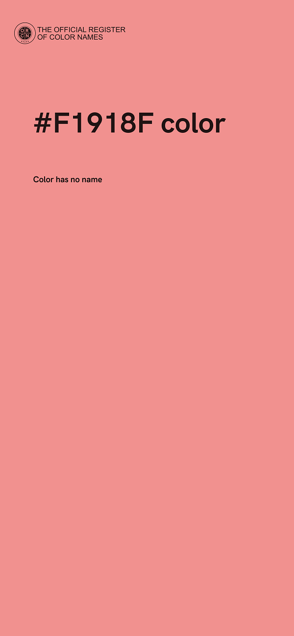 #F1918F color image