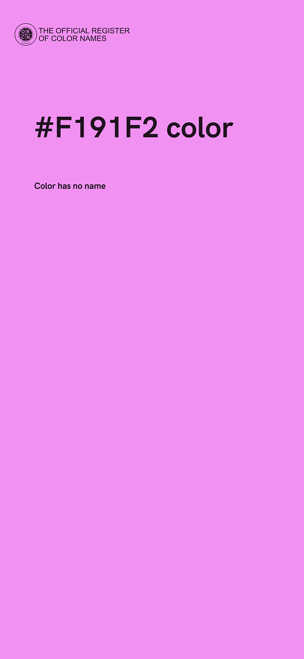 #F191F2 color image