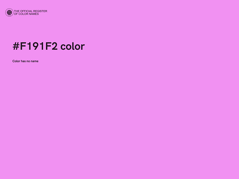 #F191F2 color image