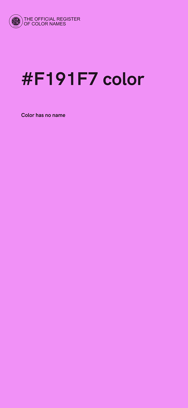 #F191F7 color image