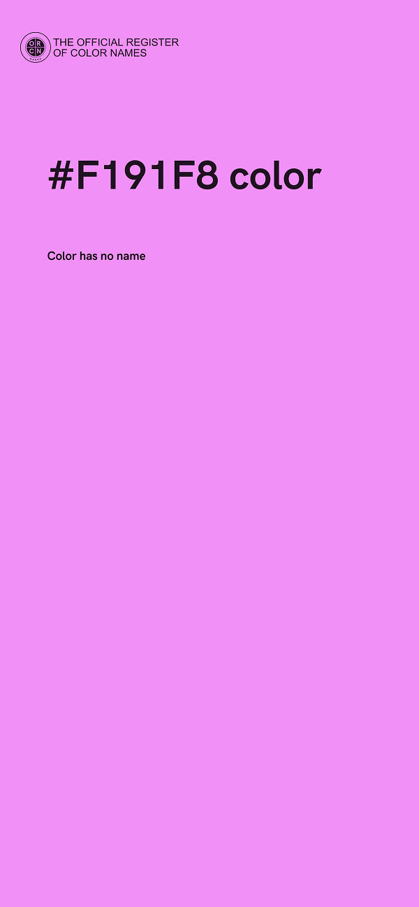 #F191F8 color image